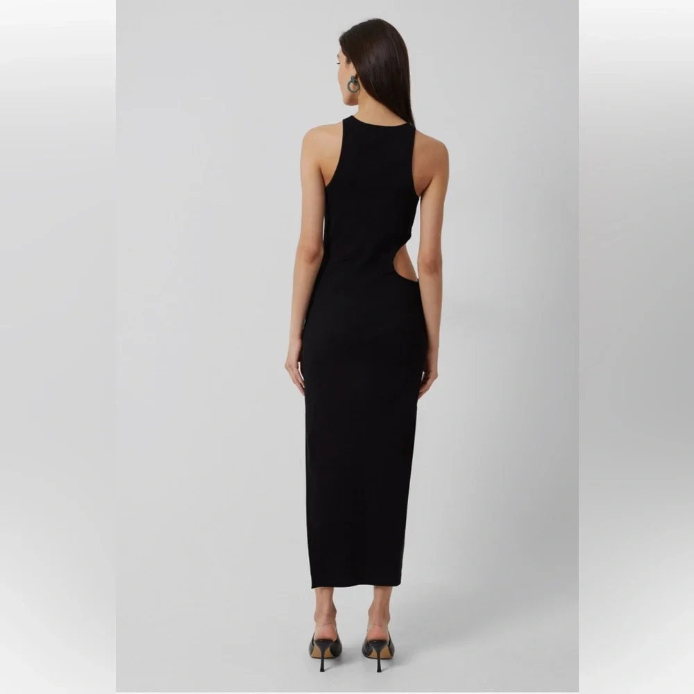 FRENCH CONNECTION NWT RASHA RIBBED CUT-OUT DRESS.. - Picture 4 of 11